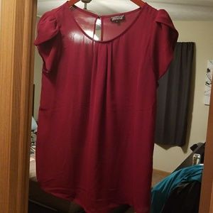 Papermoon from Stitch Fix Maroon Blouse